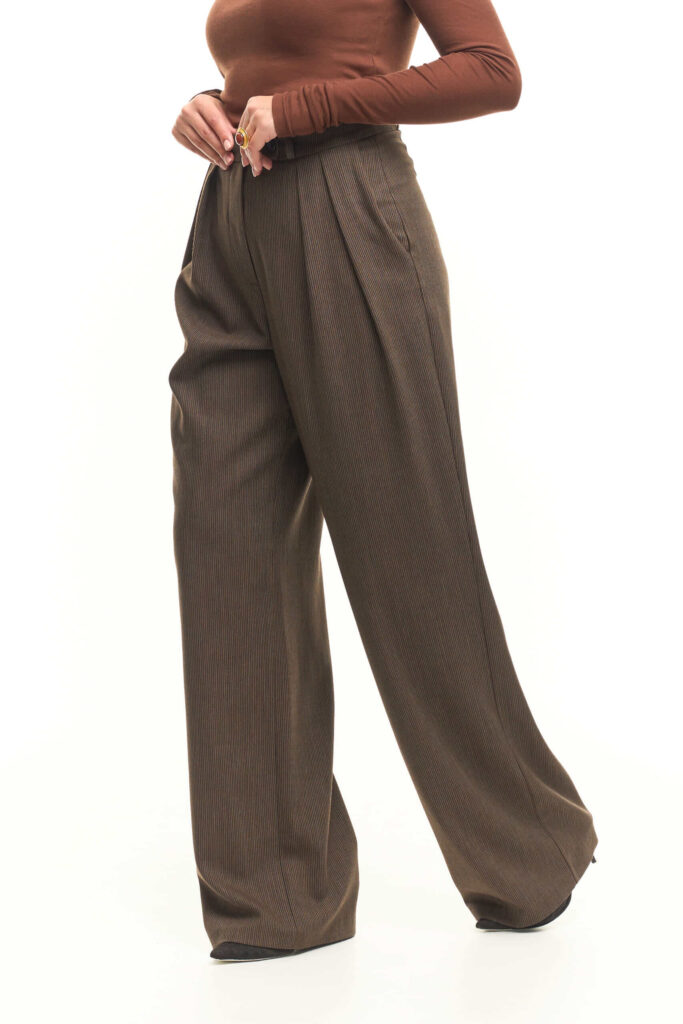 Брюки палаццо из смесовой шерсти