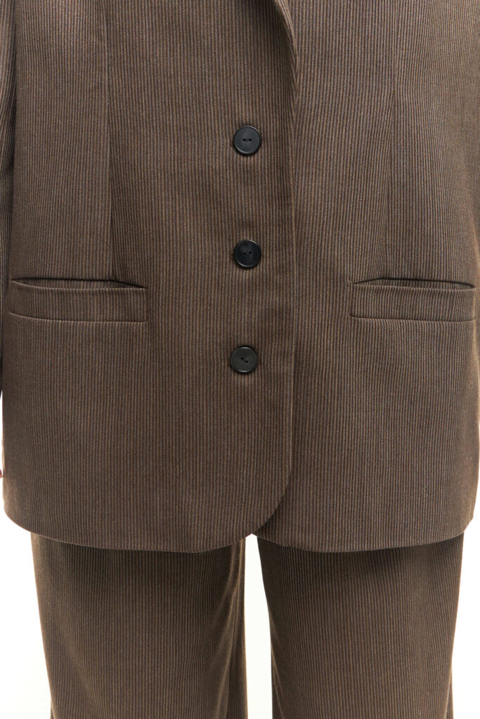 Жакет прямой из смесовой шерсти